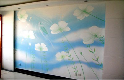 南涧画墙绘怎么画好白云的蓬松感？