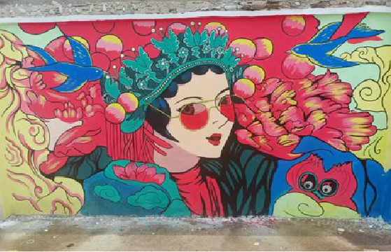 南涧墙体彩绘-网红墙