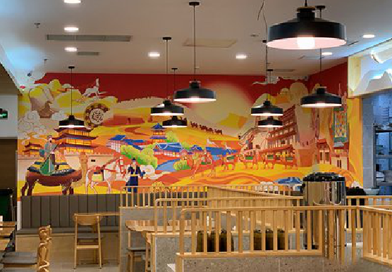 南涧商业空间彩绘介绍。