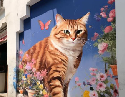 南涧自己绘制有个性的手绘墙