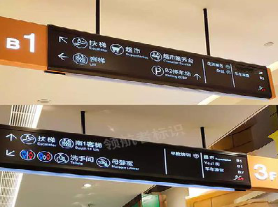 南涧如何通过商场标识牌引导客流分布？